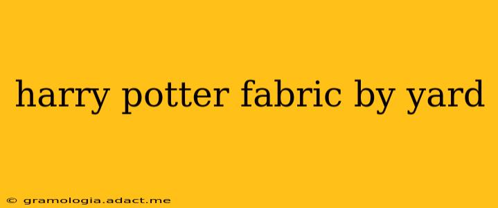 harry potter fabric by yard
