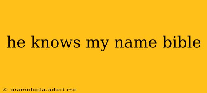 he knows my name bible