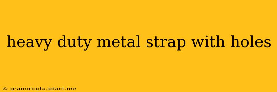 heavy duty metal strap with holes