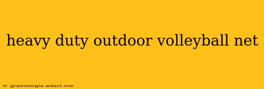 heavy duty outdoor volleyball net