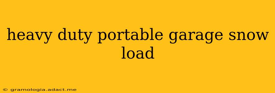 heavy duty portable garage snow load
