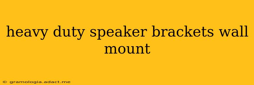 heavy duty speaker brackets wall mount
