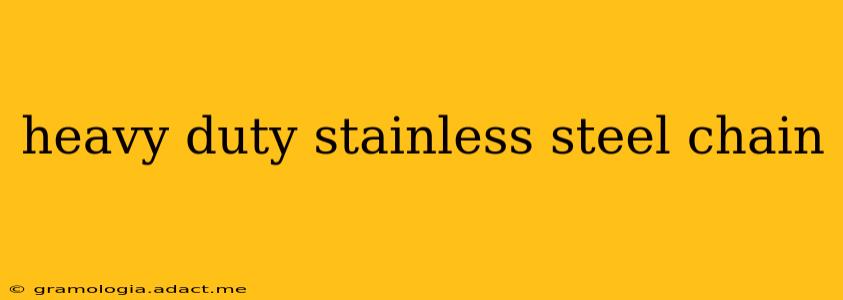heavy duty stainless steel chain