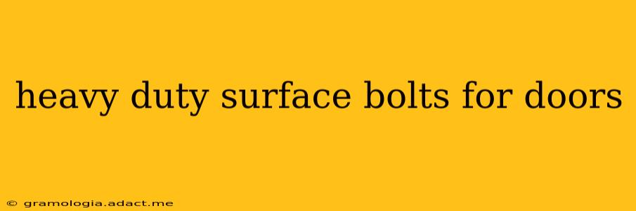 heavy duty surface bolts for doors