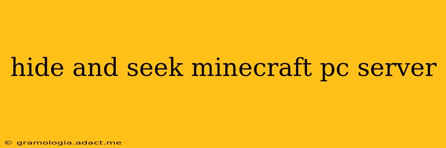 hide and seek minecraft pc server