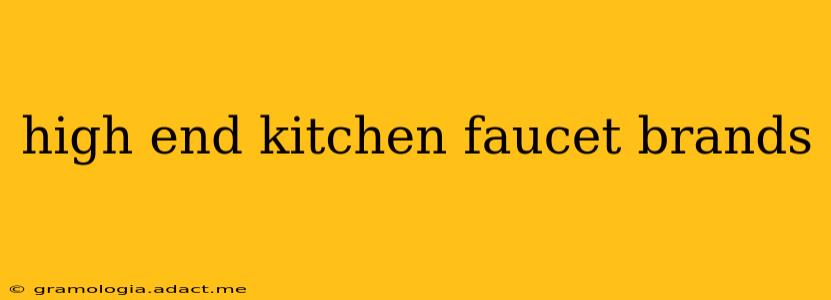 high end kitchen faucet brands
