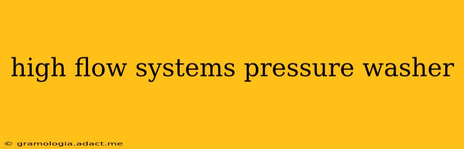 high flow systems pressure washer