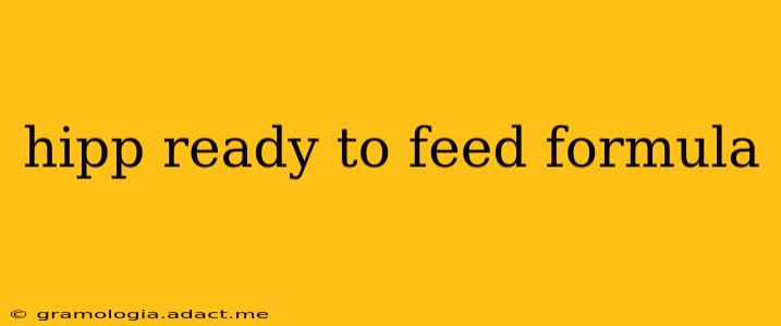 hipp ready to feed formula