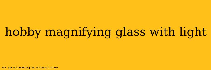 hobby magnifying glass with light