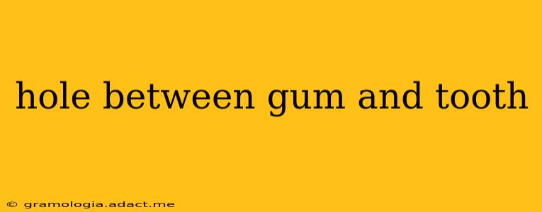 hole between gum and tooth