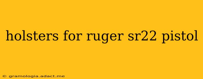 holsters for ruger sr22 pistol