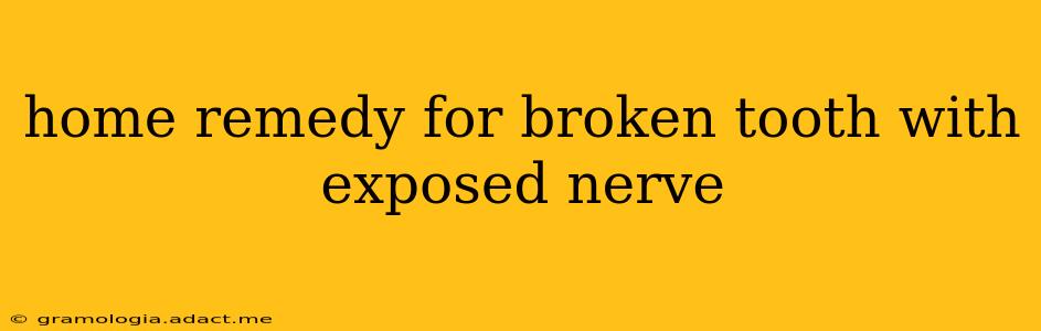 home remedy for broken tooth with exposed nerve