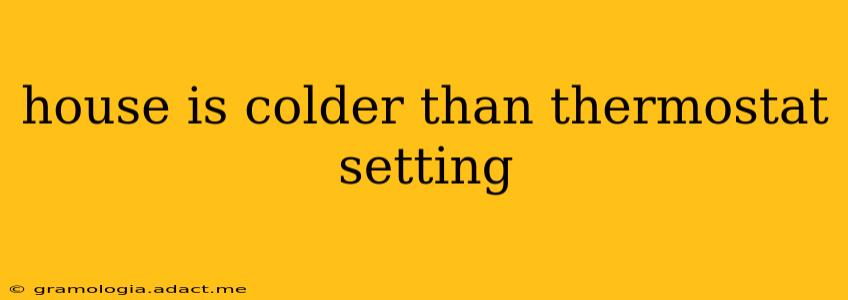house is colder than thermostat setting