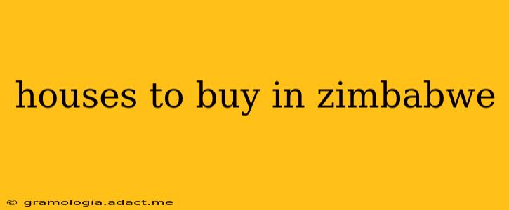 houses to buy in zimbabwe