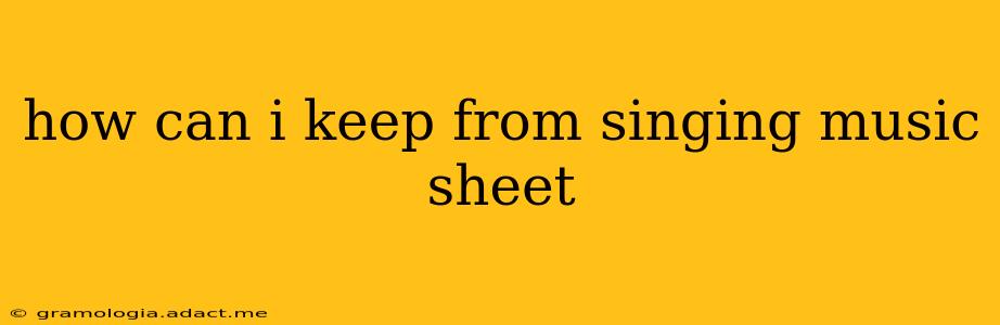 how can i keep from singing music sheet