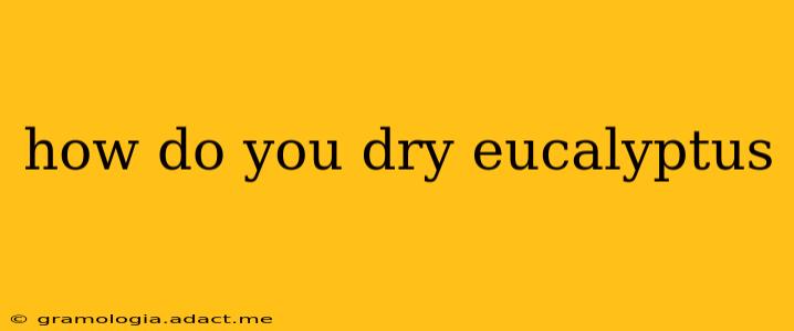 how do you dry eucalyptus