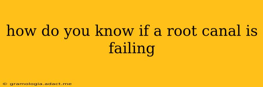 how do you know if a root canal is failing