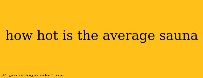how hot is the average sauna