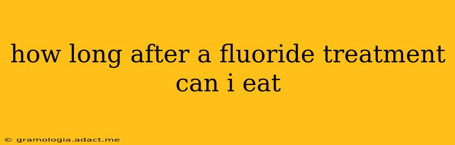 how long after a fluoride treatment can i eat