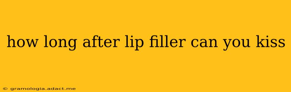 how long after lip filler can you kiss