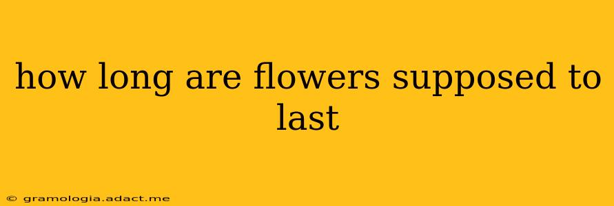 how long are flowers supposed to last