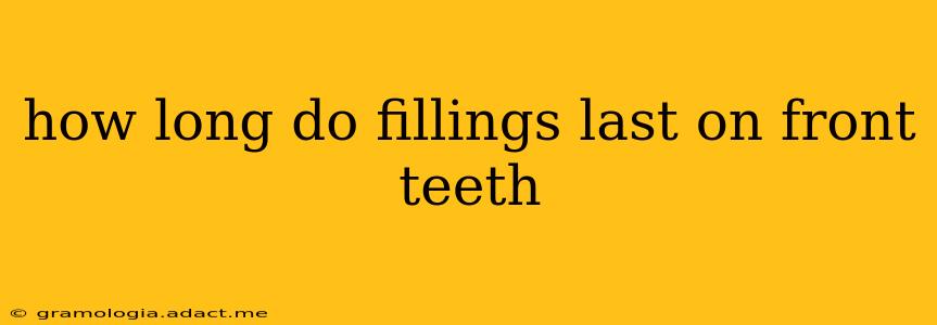 how long do fillings last on front teeth
