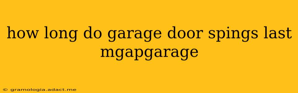 how long do garage door spings last mgapgarage