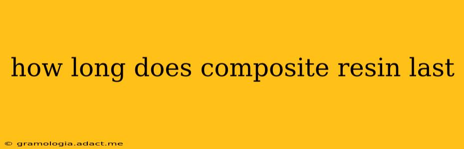 how long does composite resin last