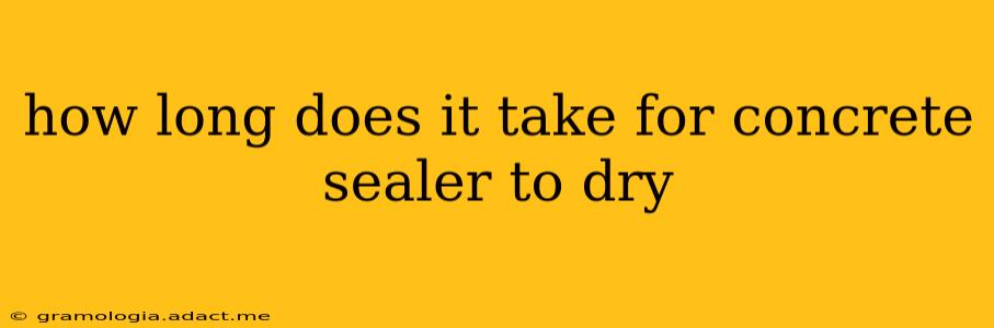 how long does it take for concrete sealer to dry