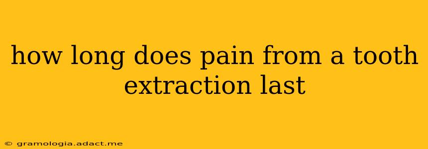 how long does pain from a tooth extraction last