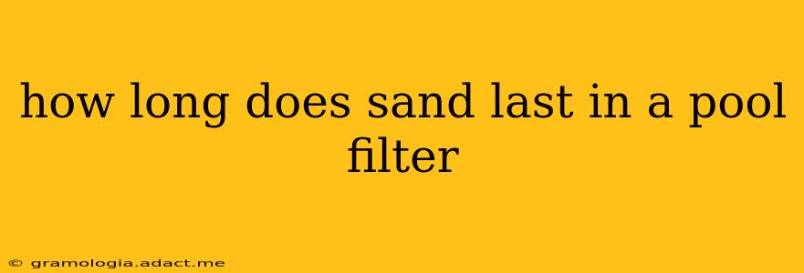 how long does sand last in a pool filter