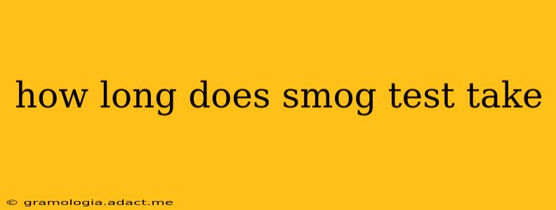 how long does smog test take