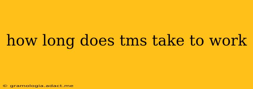 how long does tms take to work