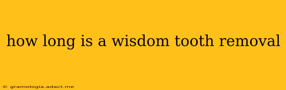 how long is a wisdom tooth removal