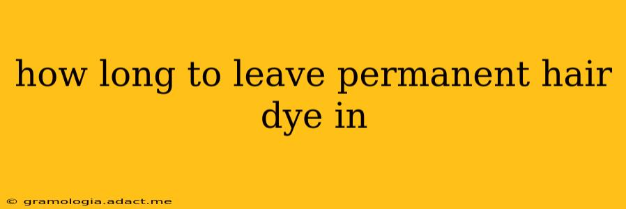 how long to leave permanent hair dye in