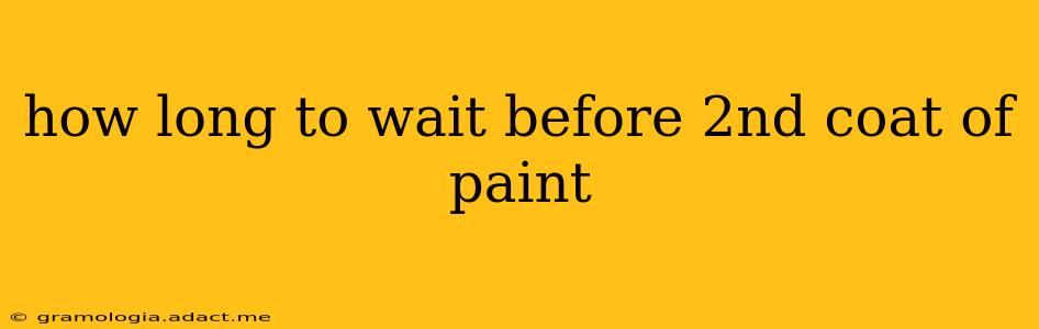 how long to wait before 2nd coat of paint