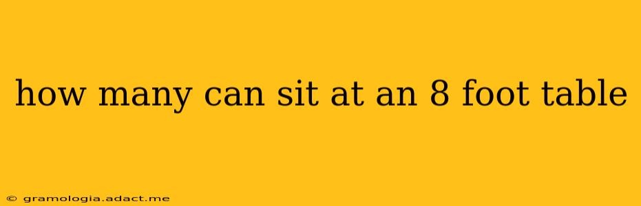 how many can sit at an 8 foot table
