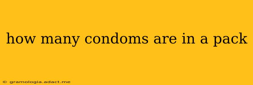 how many condoms are in a pack
