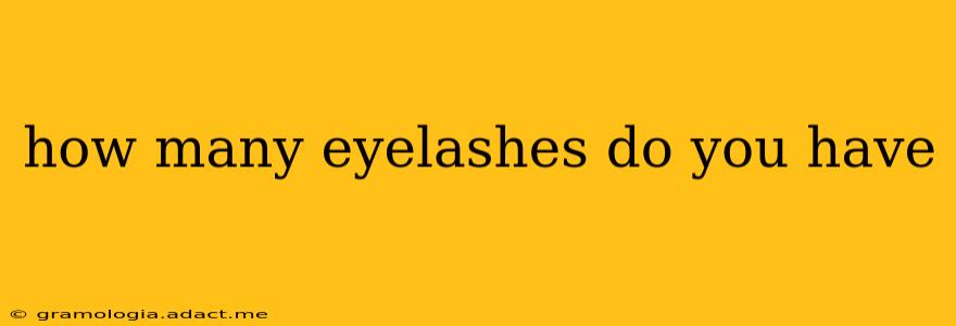 how many eyelashes do you have