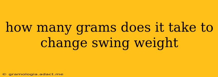 how many grams does it take to change swing weight