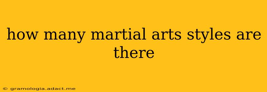 how many martial arts styles are there