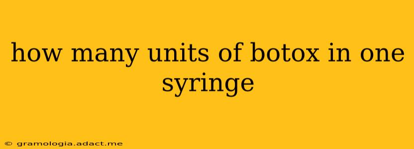 how many units of botox in one syringe
