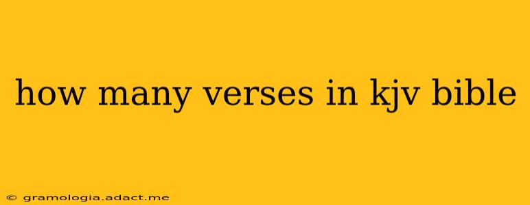 how many verses in kjv bible