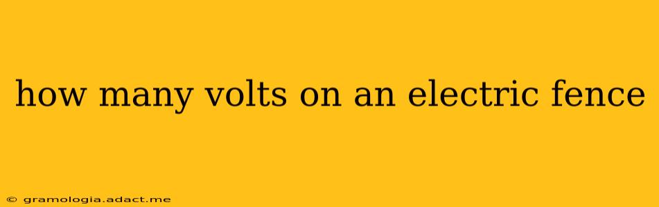 how many volts on an electric fence
