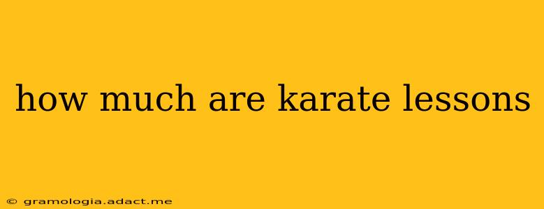 how much are karate lessons