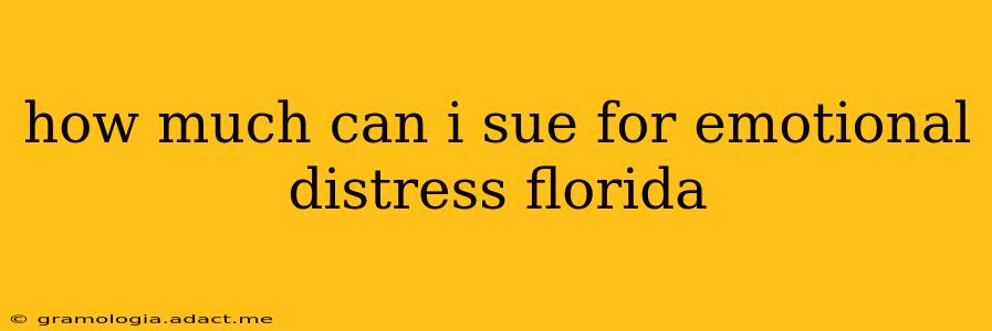 how much can i sue for emotional distress florida