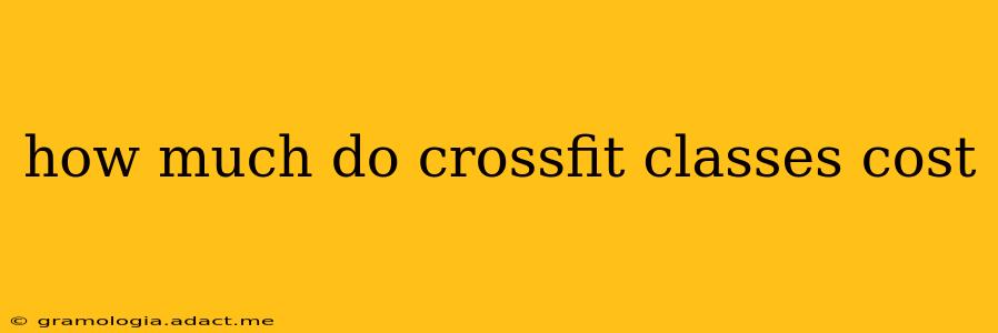 how much do crossfit classes cost