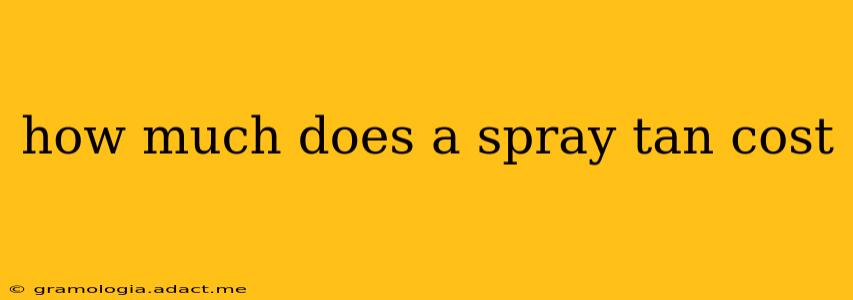 how much does a spray tan cost