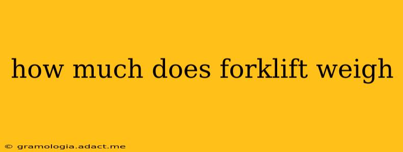 how much does forklift weigh