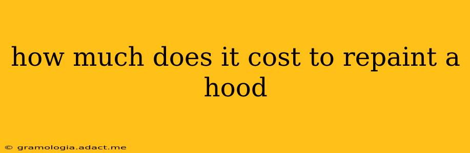 how much does it cost to repaint a hood